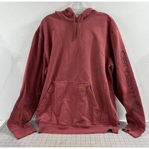 Carhartt Men's Red Hoodie Sz. L Relaxed Fit 100% Cotton Kangaroo Pocket TS6253-M